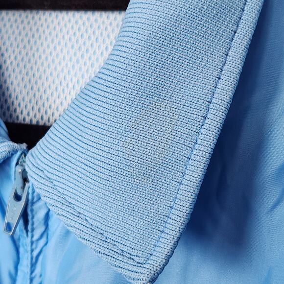 VINTAGE IZOD LACOSTE Jacket Mens Medium Blue Windbreaker 90s Retro Vented Light - Picture 8 of 15